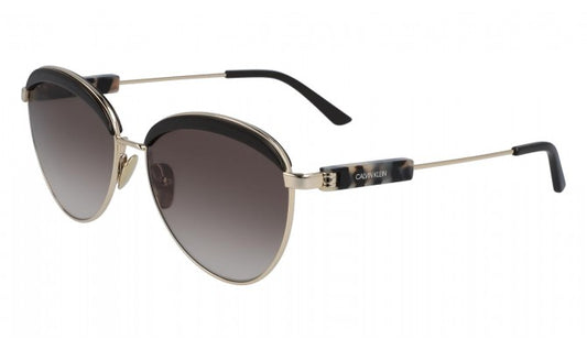 Óculos de Grau Calvin Klein Marrom/Dourado CK19101S 201 57