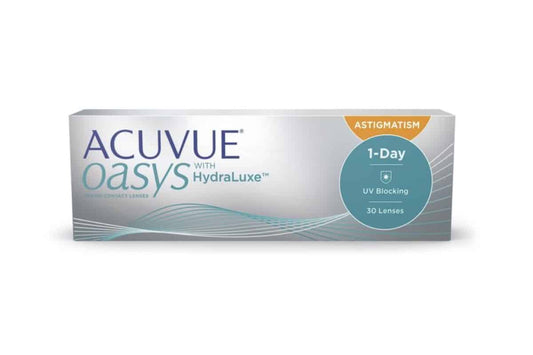 Lentes de contato Acuvue Oasys 1-Day com Hydraluxe para Astigmatismo