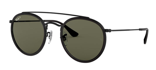 Ray-Ban Round Double Bridge Preto Polarizado RB3647NL 002/58 51