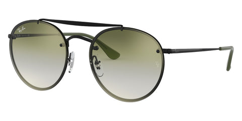 Ray-Ban Round Double BridgePreto/Verde Cinza Gradiente RB3614N 148/0R 54