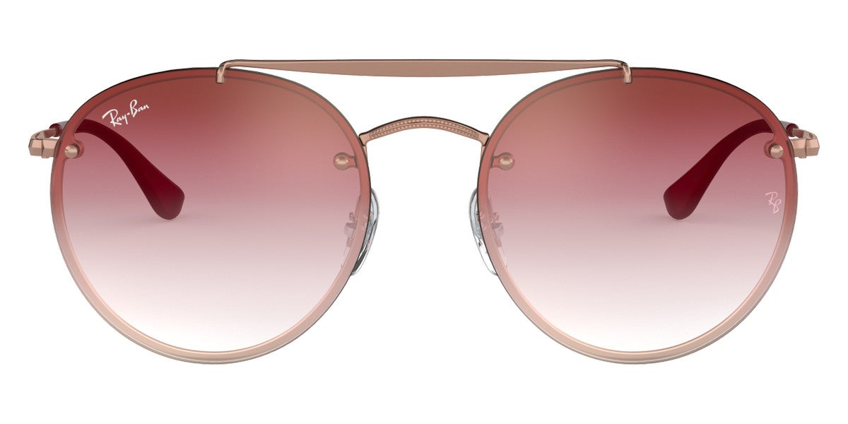 Ray-Ban Round Double Bridge Bronze/Vermelho Espelhado RB3614N 91410T 54