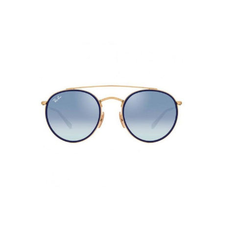 Ray-Ban Round Double Brigde Dourado/Azul Marinho RB3647 001/9U 51